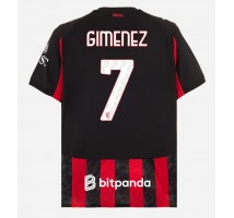 AC Milan Santiago Gimenez #7 Koszulka Podstawowa 2025-26 Krótki Rękaw